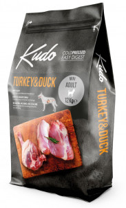 KUDO TURKEY & DUCK MINI ADULT Сухой корм для собак малых пород Индейка с уткой 12 кг арт.000126