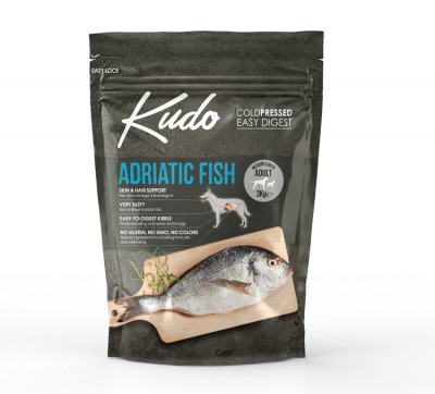 KUDO ADRIATIC FISH MEDIUM-MAXI ADULT Сухой корм для собак средних и крупных пород Рыба 3 кг арт.000145