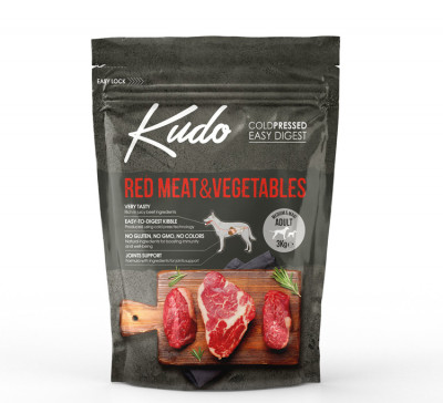 KUDO RED MEAT & VEGETABLES MEDIUM-MAXI ADULT Сухой корм для собак средних и крупных пород Говядина с овощами 3 кг арт.000154