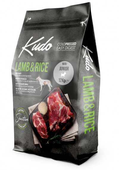KUDO LAMB & RICE MINI JUNIOR  Сухой корм для щенков малых пород Ягненок с рисом 12 кг арт.000324