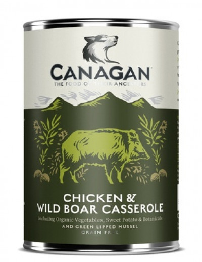 CANAGAN  Chicken & Wild Boar Casserole консервированный корм для собак "Тушеная курица и дикий кабан" 400г арт.100.2.005
