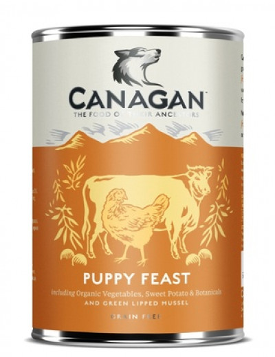 CANAGAN Puppy Feast консервированный корм для щенков, с курицей и говядиной 400г арт.100.2.006