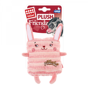 -GiGwi PLUSH FRIENDZ Игрушка для собак Кролик с пищалкой 12 см арт.100919