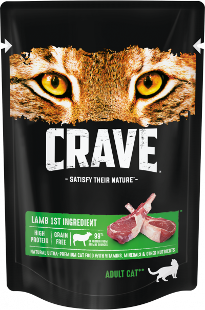 Crave Cat Pouch Adult Lamb влажный корм для кошек с ягненком 70гр арт.107699