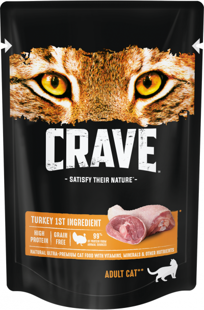 Crave Cat Pouch Adult Turkey влажный корм для кошек с индейкой  70гр арт.107702