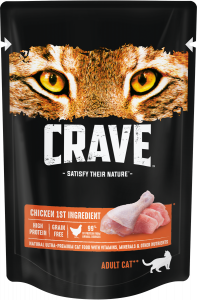 Crave Cat Pouch Adult Chicken влажный корм для кошек с курицей  70 гр арт.107703
