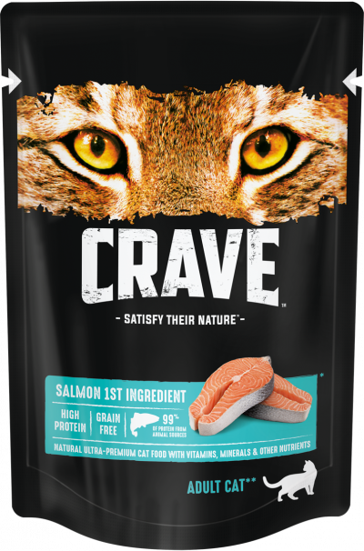 Crave Cat Pouch Adult Salmon влажный корм для кошек с рыбой 70 гр арт.107704