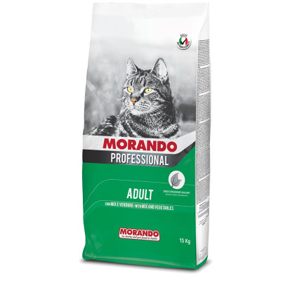 Morando Professional Gatto сухой корм для взрослых кошек Микс с овощами, 15 кг арт.102471