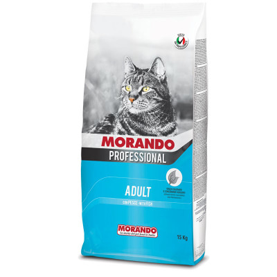 Morando Professional Gatto сухой корм для взрослых кошек с рыбой, 15 кг арт.102475