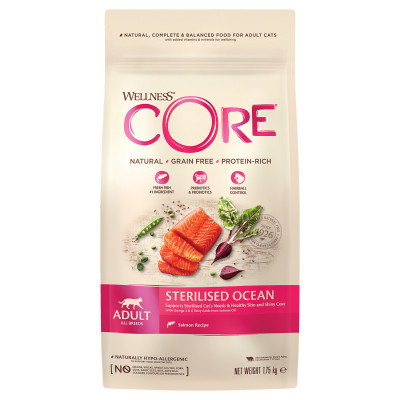 CORE корм из лосося для стерилизованных кошек и кастрированных котов 1,75 кг арт.10717