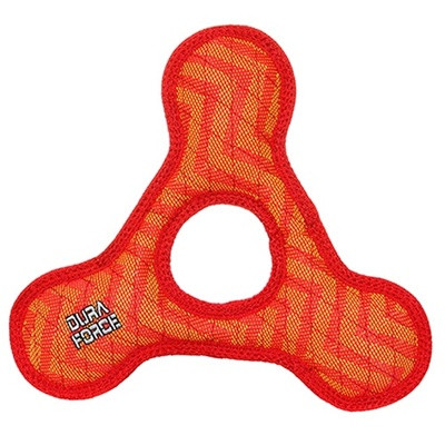 Tuffy Triangle Ring ZigZag Red/Red  Игрушка для собак Треугольник с круглым отверстием, красный, прочность 9/10 арт.13044.красн