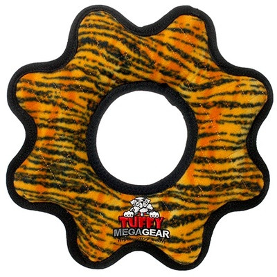 Tuffy Mega Gear Ring Chain Link Игрушка для собак Шестеренка, узор решетка, прочность 10/10 арт.13070.тигр