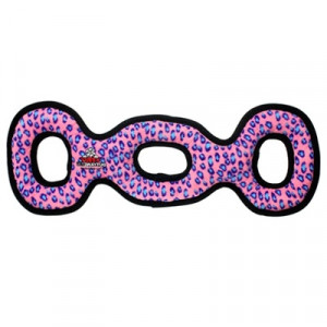 Tuffy Ultimate 3WayTug Pink Leopard Игрушка для собак Буксир для перетягивания тройной, розовый леопард, прочность 9/10 арт.13092.роз