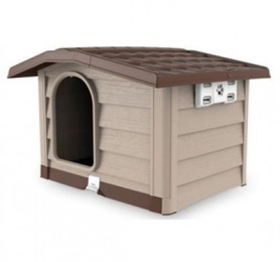 BAMA PET BUNGALOW M будка для собак 89х75х62h см, пластик, бежевая арт. 19101