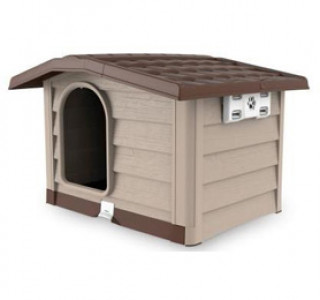 BAMA PET BUNGALOW M будка для собак 89х75х62h см, пластик, бежевая арт. 19101
