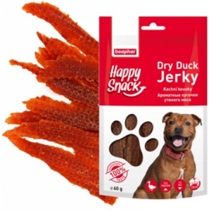 -Беафар Лакомство для собак Ароматные кусочки утиного мяса Happy Snack 60г