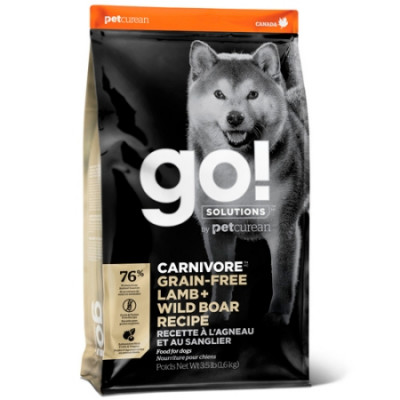 GO! LAMB + WILD BOAR RECIPE FOR DOGS Корм для Собак всех возрастов c Ягненком и мясом Дикого Кабана  5,44кг арт.34847