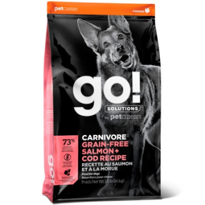 GO! SALMON + COD RECIPE FOR DOGS Корм для Собак всех возрастов c Лососем и Треской 1,59кг арт.34850