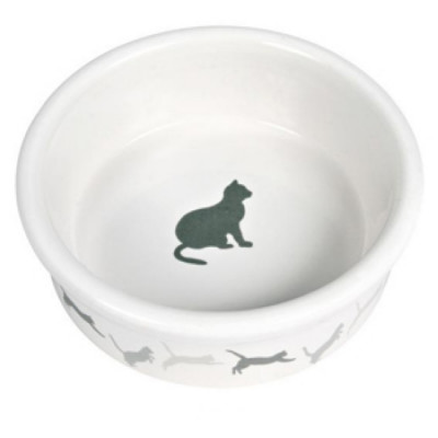 TRIXIE Миска для кошек с рисунком "Кошка" керамика 0,25л