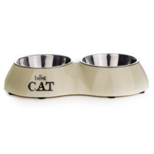 -Beeztees Best Cat Миска 2в1 для кошек двойная бежевая