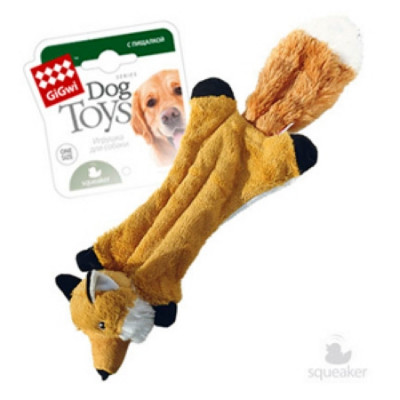 -GiGwi Dog Toys Шкурка лисы с пищалкамии