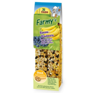 JR FARM Палочки для грызунов с бананом и черникой 160г