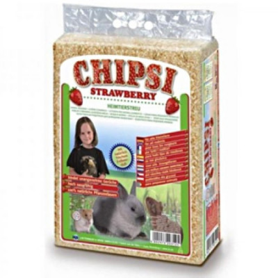 Наполнитель Chipsi Strawberry Клубника  для грызунов 1кг древесный ароматизированный