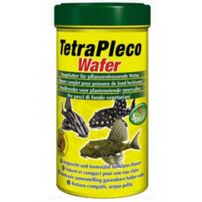 TetraPleco Wafers Основной корм для любых видов травоядных донных рыб 42гр 100мл (пластинки)