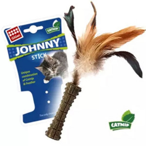 -GiGwi JOHNNY STICK Прессованная кошачья мята, перо
