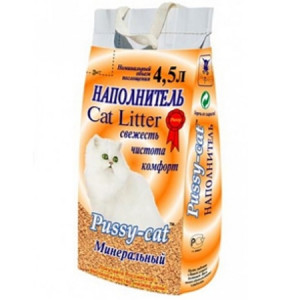 Наполнитель ПУСИ-КЕТ минеральный (желтый) 4,5 л (термопак)