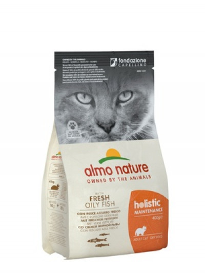 Almo Nature Adult Cat White Fish&Rice для взрослых кошек, с жирной рыбой и коричневым рисом, 400г. арт.22591