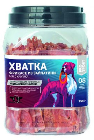 Грин Кьюзин Лакомство для щенков и собак Хватка (сушеное мясо кролика) туба 750гр арт.29359