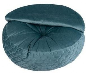 XODY Пуфик Комфорт №1 50х50 см, флок, бирюзовый арт.3512-В2