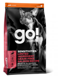 GO! SENSITIVITIES Limited Ingredient Grain Free Salmon Recipe DF корм для щенков и собак с лососем 9,98кг арт.37543