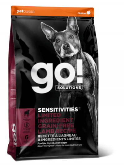 GO! SENSITIVITIES Limited Ingredient Grain Free Lamb Recipe DF Корм для щенков и собак с ягненком 1,59 кг арт.37550