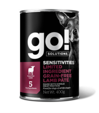 GO! Sensitivities Limited Ingredient Grain Free Lamb Pate DF консервы с ягненком для собак с чувств. пищеварением 400гр арт.39952