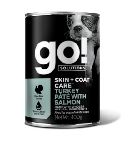 GO! Skin + Coat Turkey Pate with Salmon DF консервы с индейкой и лососем для собак всех возрастов 400гр арт.39954