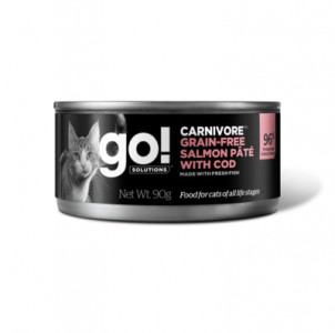 GO! Carnivore Grain Free Salmon Pate with Cod CF консервы беззерновые с лососем и треской для кошек 90 гр. арт.39958