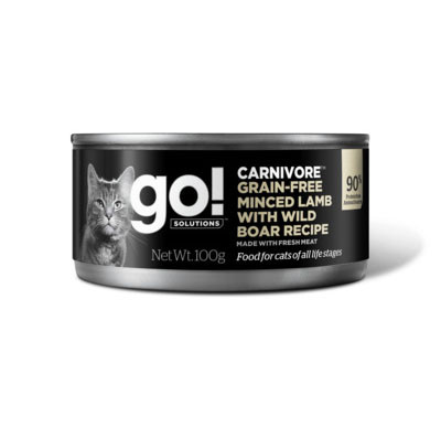 GO! Carnivore Grain Free Minced Lamb with Wild Boar CF консервы с рубленым мясом ягненка и дикого кабана для кошек 100 гр. арт.39961