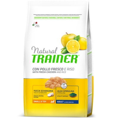 -Trainer Сухой корм Natural Small & Toy для взрослых собак мелких и миниатюрных пород с курицей, рисом и алоэ вера  2 кг арт.40937