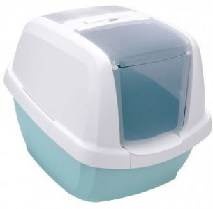 -IMAC био-туалет для кошек MADDY 62х49,5х47,5h см, белый/цвет морской волны арт. 44060