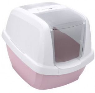 -IMAC био-туалет для кошек MADDY 62х49,5х47,5h см, белый/нежно-розовый арт. 44086