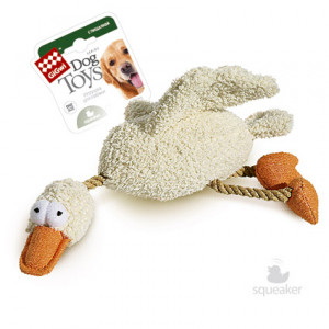 -GiGwi Dog Toys Игрушка для собак Утка с двумя пищалками 36 см арт.50114