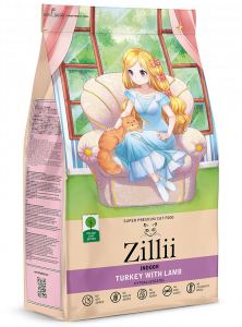 Зилли (ZILLII Indoor Adult Cat) Сухой корм для взрослых кошек живущих в помещении Индейка с Ягнёнком 2 кг арт.5658111