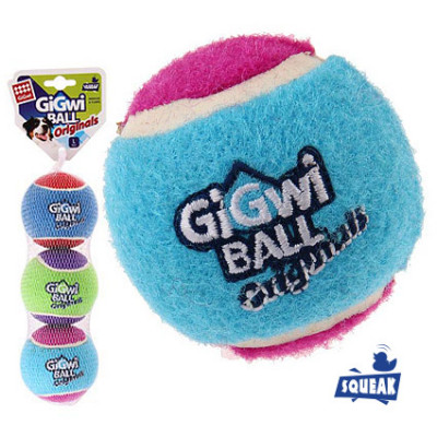 -GiGwi ORIGINALS Игрушка для собак 3 мяча с пищалкой 8 см арт. 58842