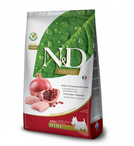 Фармина (FARMINA N&D PRIME DOG CHICKEN AND POMEGRANATE ADULT MINI) корм для собак Курицей с Гранатом Мини 0,8кг арт.1047