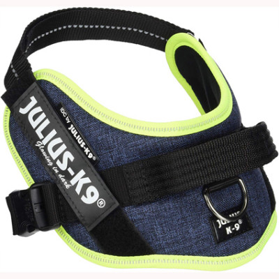 JULIUS-K9  IDC®-Powerharness Mini шлейка для собак (49-67см/ 7-15кг), джинса-зеленый неон арт. 671532
