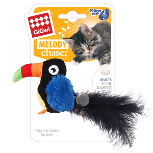 GiGwi Cat Toys MELODY CHASER Игрушка Тукан со звуковым чипом арт.68980