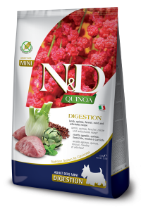 Фармина (FARMINA N&D QUINOA DOG DIGESTION LAMB MINI) корм для собак мелких пород для поддержки пищеварения Ягненок и киноа 2,5 кг арт.2060