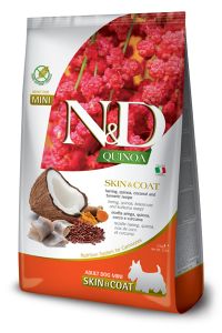 Фармина (FARMINA N&D QUINOA DOG WEIGHT MANAGEMENT LAMB MINI) корм для собак мелких пород для кожи и шерсти Сельдь и киноа 2,5 кг арт.2062